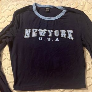 long sleeve crop top